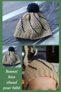 Voilà un modèle de bonnet au crochet bien chaud et facile et rapide à crocheter. Il est idéal pour protéger nos enfants du froid.