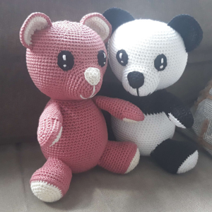 panda et ours au crochet
